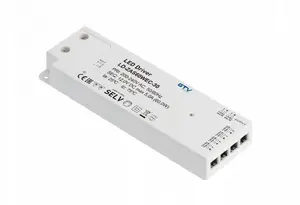 GTV LD-ZAS60WEC-30 LED Power Supply, 12V, 60W, 220-240VAC, IP20, 6 Mini AMP Sockets