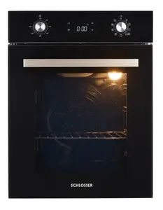 Встраиваемый духовой шкаф SCHLOSSER OE559DTBTLC с функцией паровой очистки, телескопическими направляющими и утапливаемыми переключателями