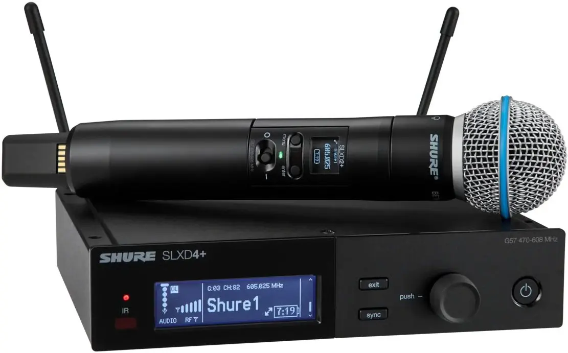Shure SLXD24+E/B58 bezvadu mikrofonu sistēma ar