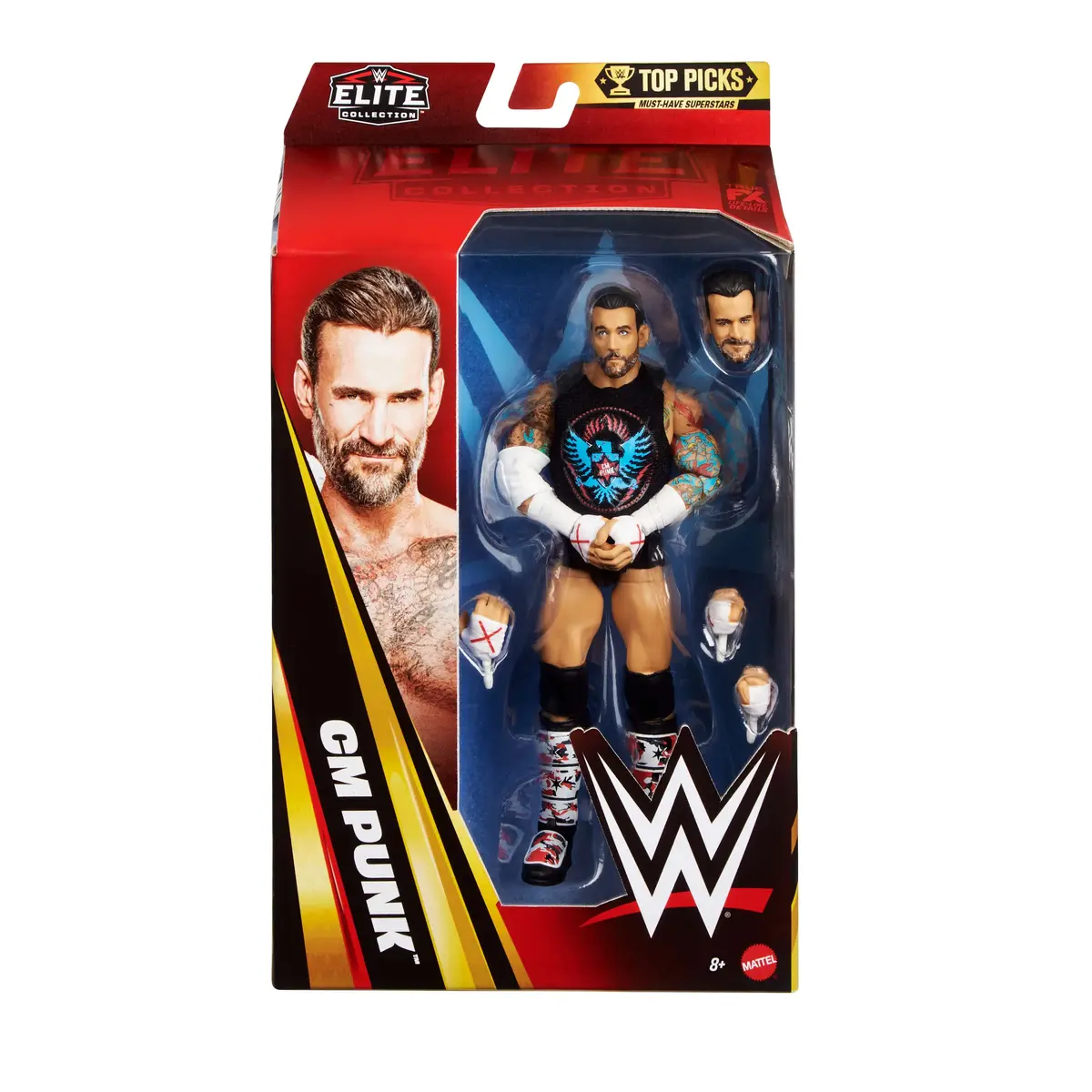 Mattel WWE Elite Collection Top Picks CM Punk darbības figūriņa Photo 2