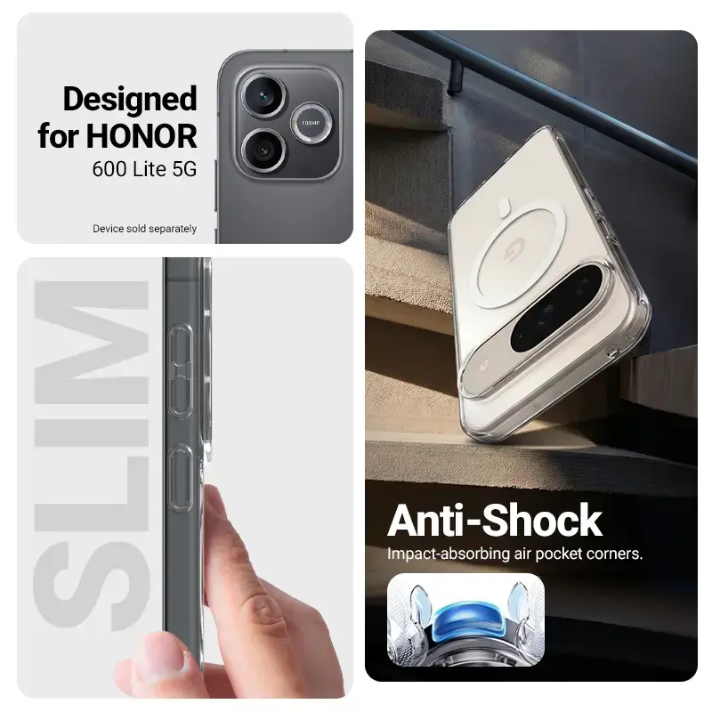 Crong Hybrid Clear Magnetic vāciņš Honor 600 Lite 5G Photo 3