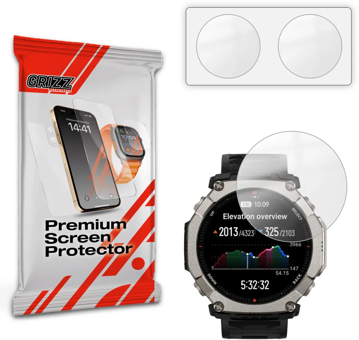 GrizzGlass PaperScreen matēta aizsargplēve viedpulkstenim Amazfit