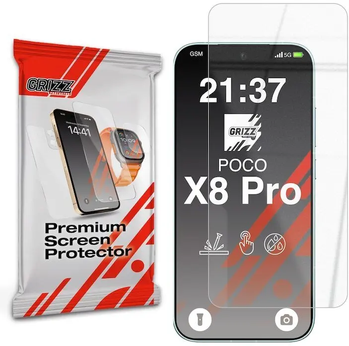 GrizzGlass HybridGlass hibrīda ekrāna aizsargstikls Xiaomi