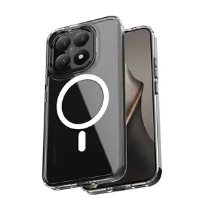 Crong Hybrid Clear Magnetic MagSafe Case for Xiaomi 15T, Transparent