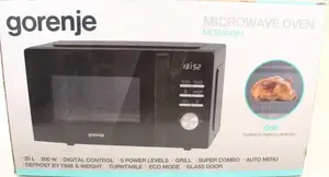 Gorenje MO20A4BH Free Standing Microwave Oven, 20L, 800W, Grill, Black