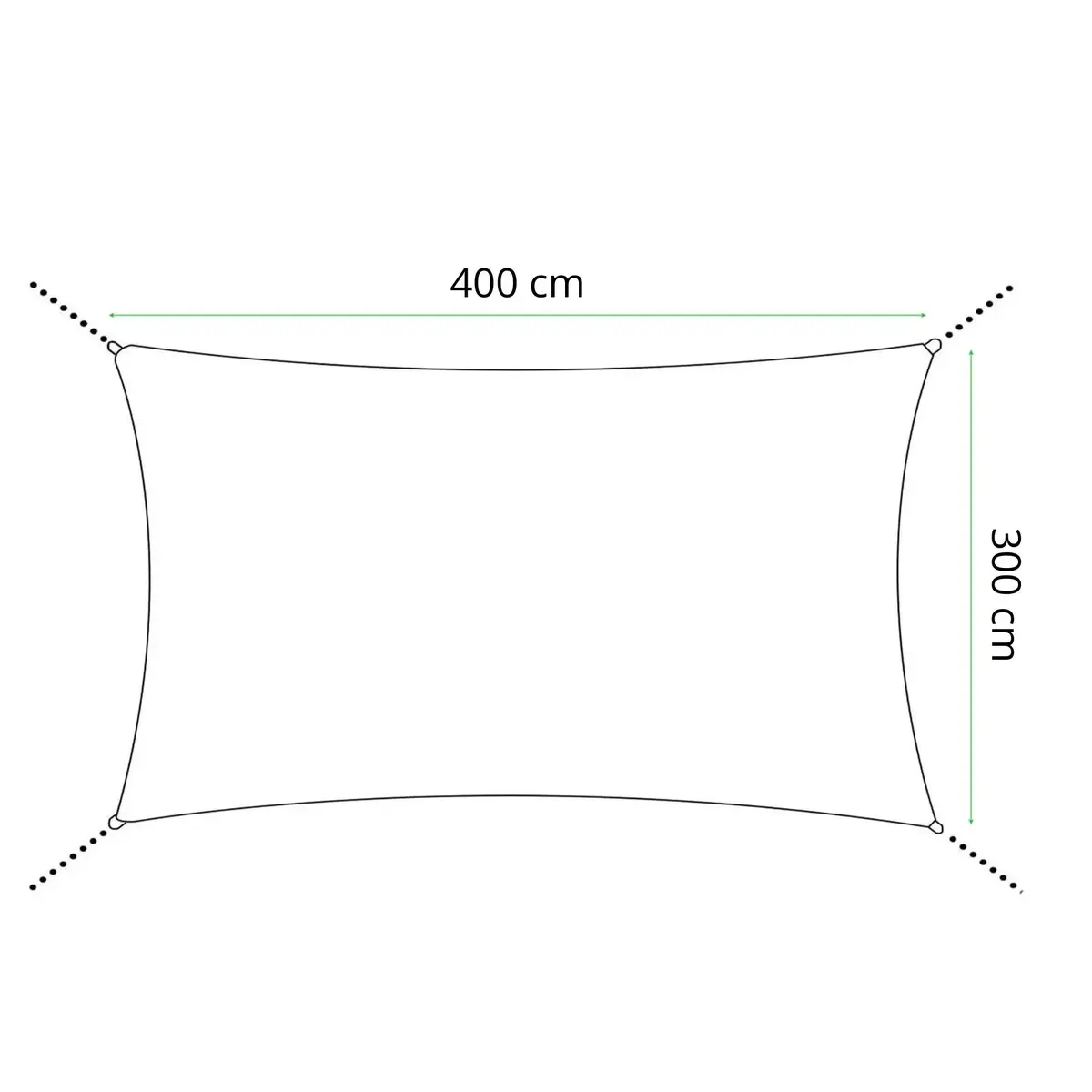 Springos SN0058 Rectangular Sun Shade Sail 4 x 3 m Photo 2