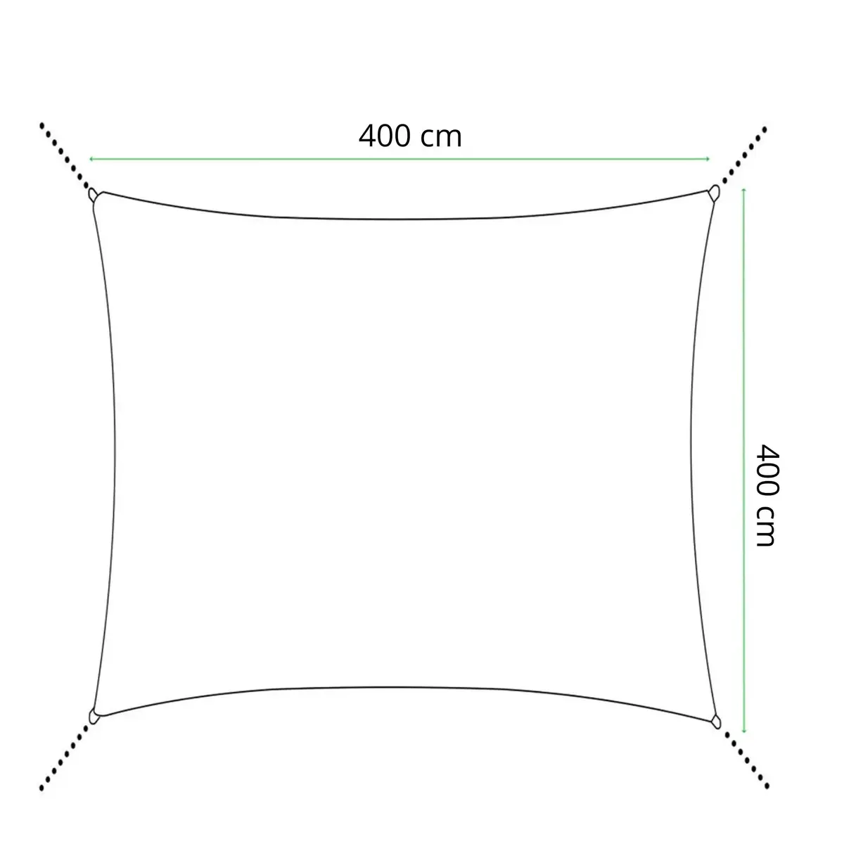 Springos SN0054 Square Sun Shade Sail 4 x 4 m Photo 2