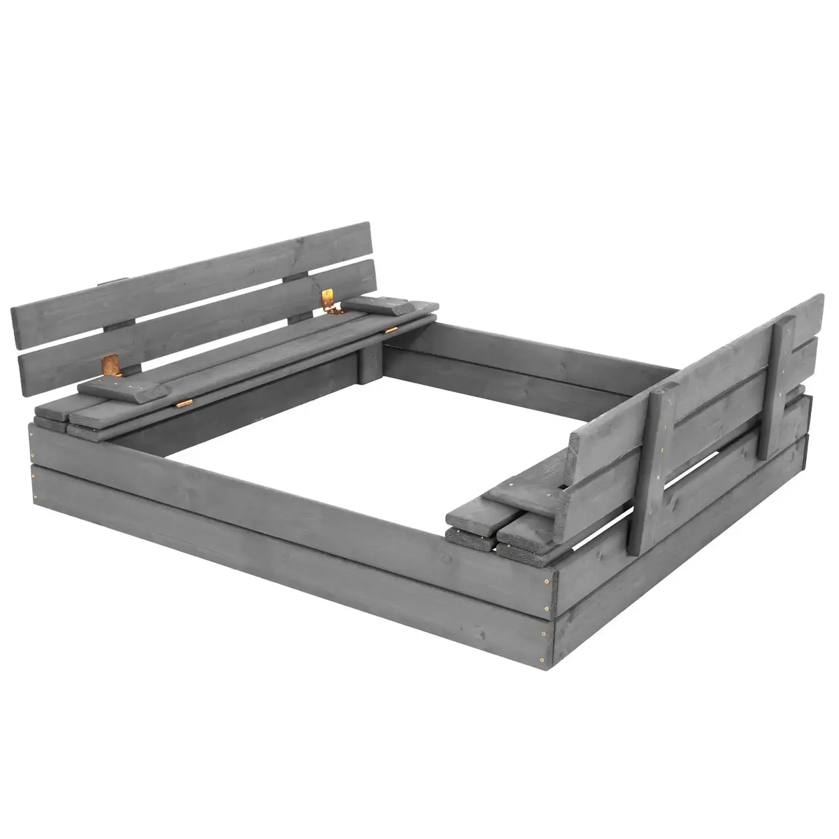 Springos SBP120SET01X Wooden Sandpit with Benches Photo 4