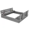 Springos SBP120SET01X Wooden Sandpit with Benches Photo 4
