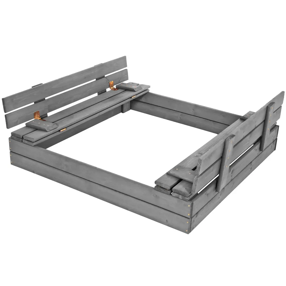 Springos SBP120SET01X Wooden Sandpit with Benches Photo 5
