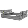Springos SBP120SET01X Wooden Sandpit with Benches Photo 6