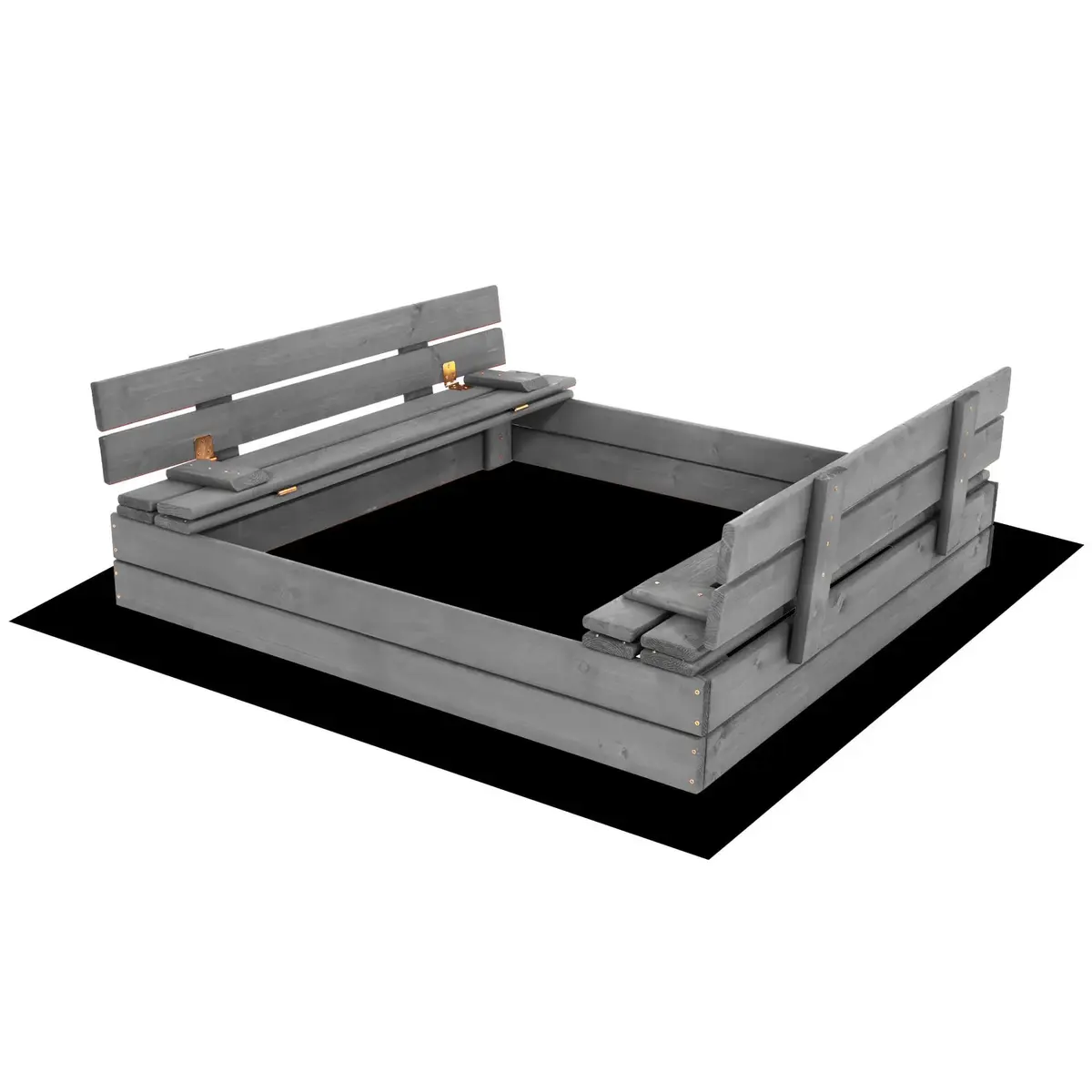 Springos SBP120SET01X Wooden Sandpit with Benches Photo 7