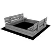 Springos SBP120SET01X Wooden Sandpit with Benches Photo 7