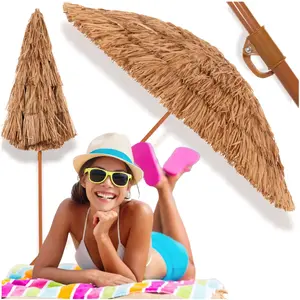 Springos BU0023 Beach Umbrella, 160 cm, Hawaiian Style, Adjustable Height