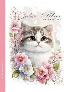Блокнот Fresh 128x165 мм, 64 листа, в клетку, дизайн с котиком