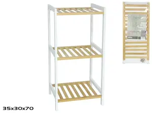 Трехуровневый бамбуковый стеллаж Decorlife