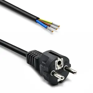 QOLTEC Power Cable SCHUKO to CEE, Copper, Stripped and Soldered Ends