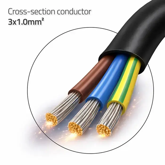 QOLTEC SCHUKO to CEE Power Cable 54597 Photo 2