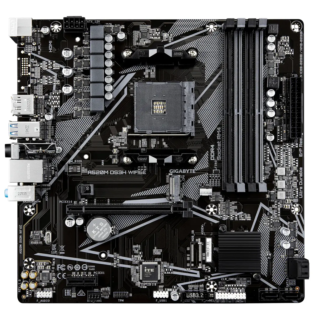 Материнская плата GIGABYTE A520M DS3H WIFI6E | Socket AM4 Photo 2