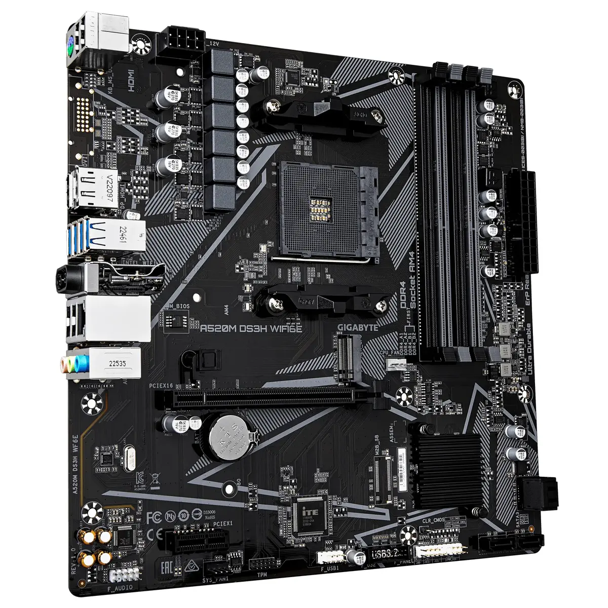 Материнская плата GIGABYTE A520M DS3H WIFI6E | Socket AM4 Photo 3