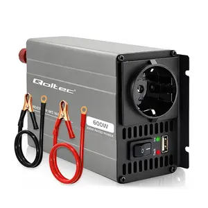 Qoltec MS Wave Car Inverter 12V to 230V 300W/600W with USB Port