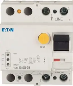 Eaton FRCdM-40/2/003-G/B digitālais noplūdes strāvas automāts 2P 40A 30mA tips G/B 10kA