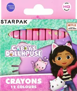 Восковые мелки Starpak Gabby's Dollhouse, 12 цветов