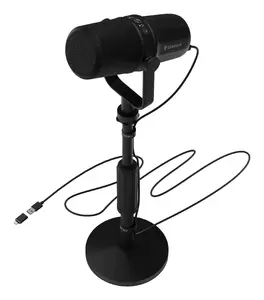 Студийный микрофон NATEC Genesis Radium 750D, проводной, XLR/USB, черный