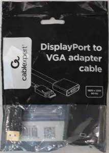 Gembird A-DPM-VGAF-02SO DisplayPort to VGA Adapter Cable, Black