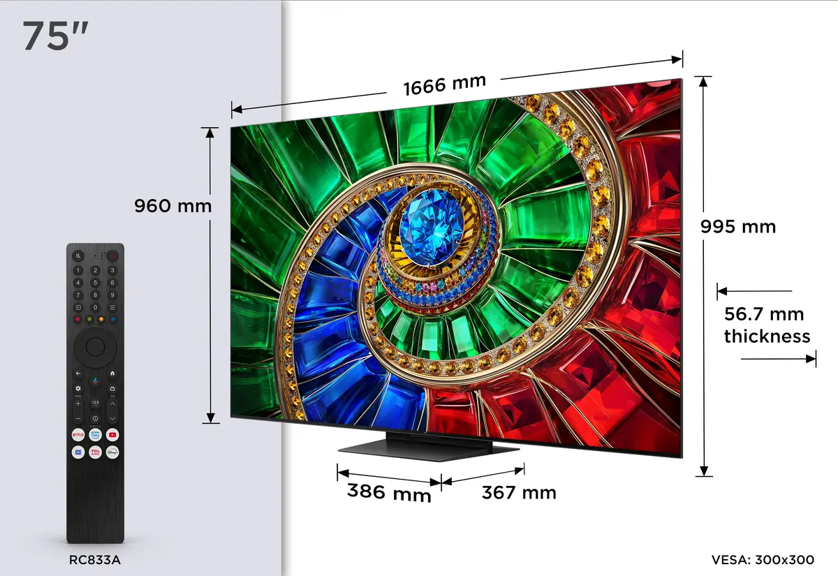 Телевизор TCL RM7L 75RM7L 75" 4K Ultra HD Smart TV Photo 4
