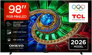Телевизор TCL 98RM7L 98 дюймов 4K Ultra HD Smart TV, RGB-Mini LED, 2000 кд/м², время отклика 5.7 мс