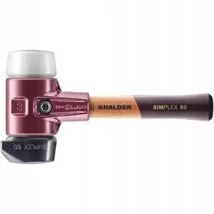 HALDER SIMPLEX Soft-Face Mallet 60mm with Rubber and Superplastic Inserts