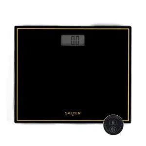 Salter 9207 BGHCFEU12 Compact Electronic Bathroom Scale, Black