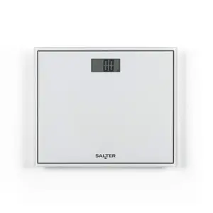 Salter 9207 WHCFEU12 kompakti stikla elektroniskie vannas istabas svari, balti
