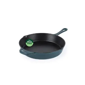Salter BW13773GR Cast Iron Fry Pan, 26 cm, Green