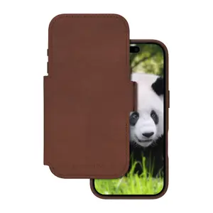Чехол-книжка dbramante1928 Lynge MS для Apple iPhone 17 Pro, коричневый, поддержка MagSafe