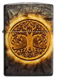Zippo 46815 Gleaming Tree of Life pretvēja šķiltavas
