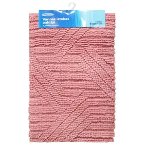 Коврик для ванной комнаты Baltic Aqua Square 50x80 см розовый