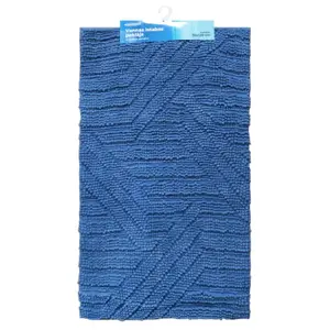 Baltic Aqua Square Bathroom Mat, 70x120 cm, Blue