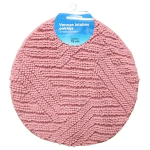 Baltic Aqua Square Bathroom Mat, 70 cm, Pink