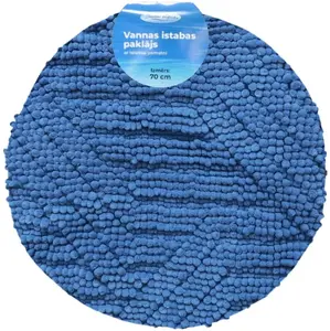 Baltic Aqua Square Bathroom Mat, 70 cm, Blue