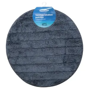 Коврик для ванной Baltic Aqua Rino, диаметр 70 см, серый