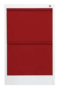 Phoenix Safe FC1002GRK 2-Drawer Filing Cabinet Steel Red and Grey
