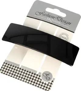 TOP CHOICE Fashion Design Automatic Hair Clip, Glossy Black