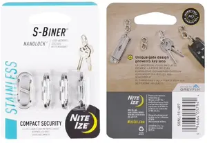 Nite Ize S-Biner NanoLock Carabiner - 4 Pack