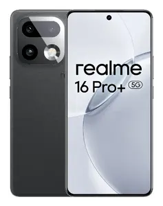Realme 16 Pro+ 5G viedtālrunis, 6.8 collu displejs, Snapdragon 7 Gen 4, 8GB RAM, 256GB atmiņa, 200MP trīskāršā kamera, 7000mAh akumulators, pelēks
