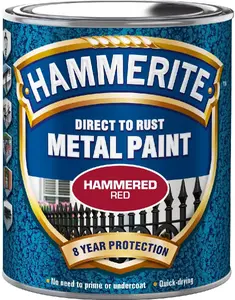 Краска по металлу HAMMERITE Hammerlak, красная, 250 мл