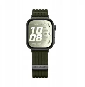 Tech-Protect neilona siksniņa Huawei Watch Fit 3, 4, 4 Pro, 5, 5 Pro, Military Green krāsā