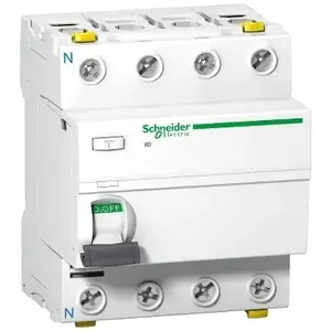Schneider Electric iID noplūdes strāvas aizsargslēdzis 4P 40A 100mA