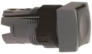 Schneider Electric ZB6CA2 Square Pushbutton Head, Non-Illuminated, Spring Return, Black Plastic
